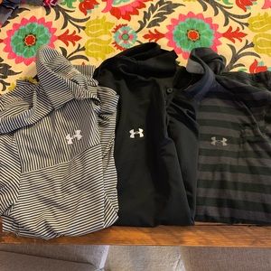 Lot of 3 under armour polos size large golf